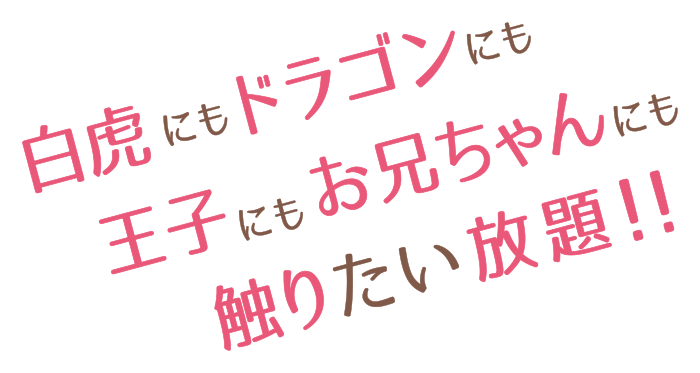 白虎にもドラゴンにも触りたい放題!!