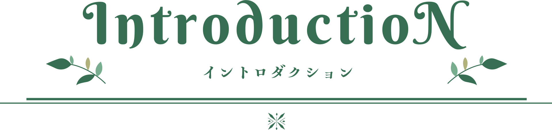 Introduction イントロダクション